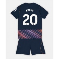 Dětský fotbalový dres Tottenham Hotspur Mohammed Kudus #20 2026-27 Venkovní Krátký Rukáv (+ trenýrky)